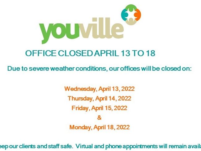 Office Closed April 13 to 18